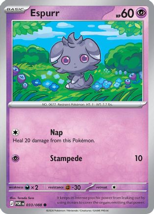 Espurr (33/088) - ME03 Perfect Order Reverse Holofoil - Common