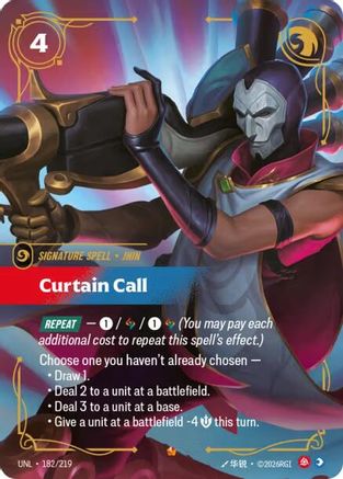 (182/219) Curtain Call - Unleashed Foil