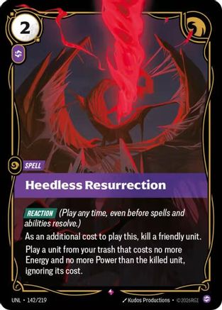 (142/219) Heedless Resurrection - Unleashed Foil