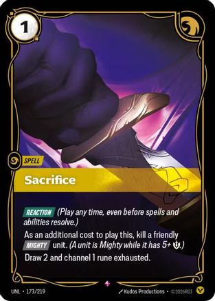 (173/219) Sacrifice - Unleashed Foil
