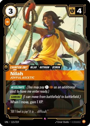 (115/219) Nilah - Joyful Ascetic - Unleashed Foil