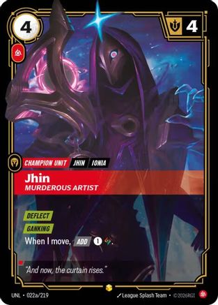 (022a/219) Jhin - Murderous Artist (Alternate Art) - Unleashed Foil
