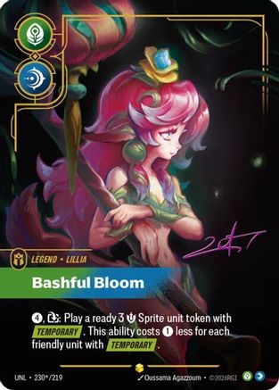 (230*/219) Lillia - Bashful Bloom (Signature) - Unleashed Foil
