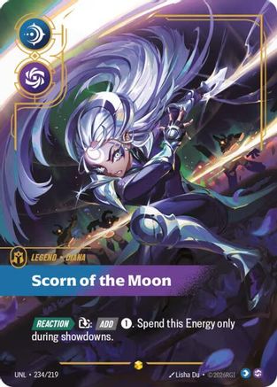 (234/219) Diana - Scorn of the Moon (Overnumbered) - Unleashed Foil
