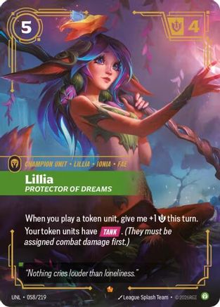 (058/219) Lillia - Protector of Dreams - Unleashed Foil
