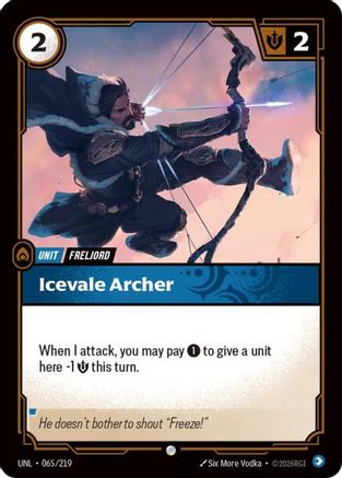 (065/219) Icevale Archer - Unleashed Foil