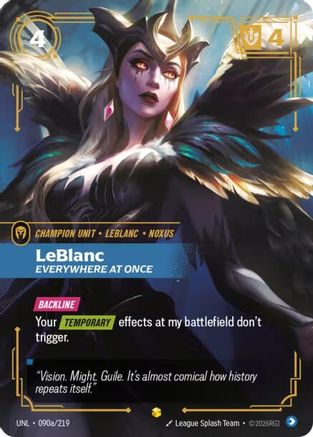 (090a/219) LeBlanc - Everywhere At Once (Alternate Art) - Unleashed Foil
