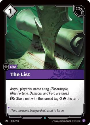 (138/219) The List - Unleashed