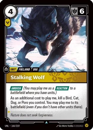 (166/219) Stalking Wolf - Unleashed Foil