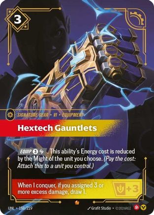 (188/219) Hextech Gauntlets - Unleashed Foil