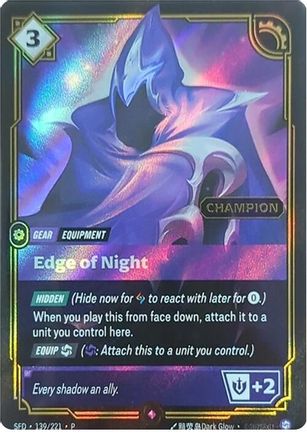 (139/221) Edge of Night (Champion) - Riftbound Organized Play Promotional Cards Foil