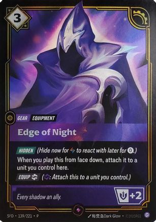 (139/221) Edge of Night (Top 8) - Riftbound Organized Play Promotional Cards Foil