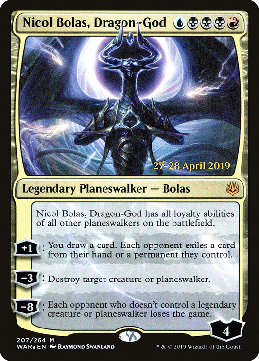 Nicol Bolas, Dragon-God (PWAR-207S) - War of the Spark Promos Foil