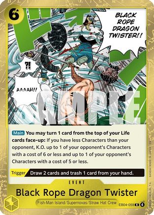 (EB04-059) Black Rope Dragon Twister - Adventure on Kami's Island - Foil
