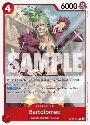 (OP15-014) Bartolomeo - Adventure on Kami's Island - Foil