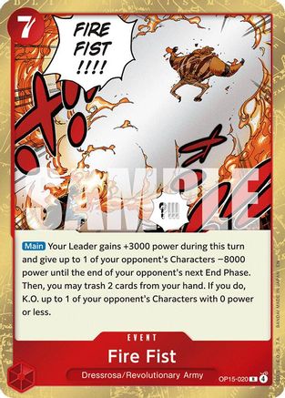 (OP15-020) Fire Fist - Adventure on Kami's Island - Foil