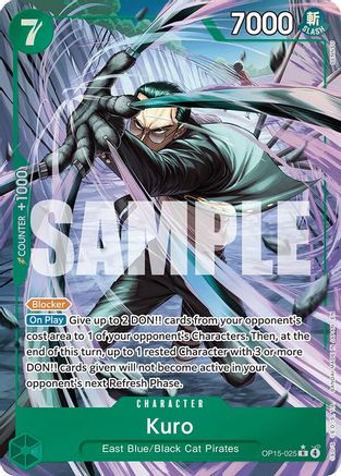 (OP15-025) Kuro (Alternate Art) - Adventure on Kami's Island - Foil