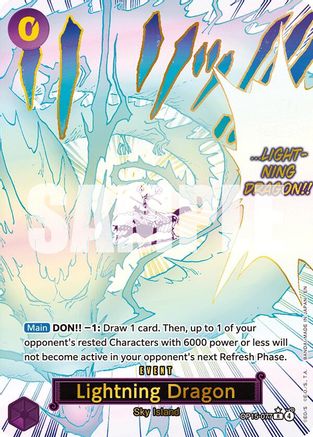 (OP15-077) Lightning Dragon (Alternate Art) - Adventure on Kami's Island - Foil