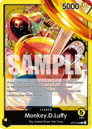 (OP15-098) Monkey.D.Luffy - Adventure on Kami's Island - Normal
