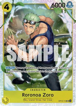 (OP15-113) Roronoa Zoro - Adventure on Kami's Island - Foil