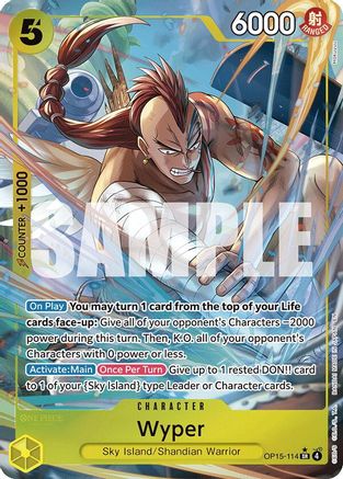 (OP15-114) Wyper (Alternate Art) - Adventure on Kami's Island - Foil