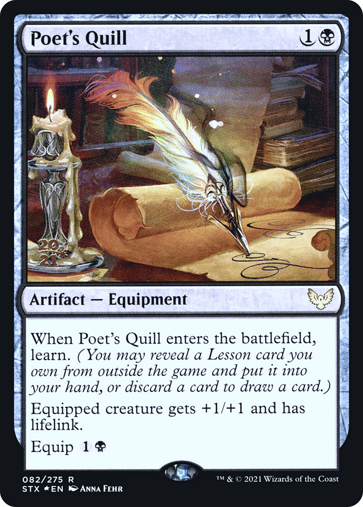 Poet's Quill (PRE-82S) - Strixhaven: School of Mages Promos (Prerelease) Foil