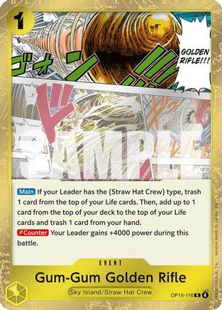 (OP15-116) Gum-Gum Golden Rifle - Adventure on Kami's Island - Foil