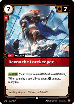 (005/219) Revna the Lorekeeper - Unleashed Foil