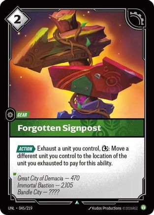(045/219) Forgotten Signpost - Unleashed Foil
