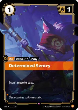 (111/219) Determined Sentry - Unleashed Foil