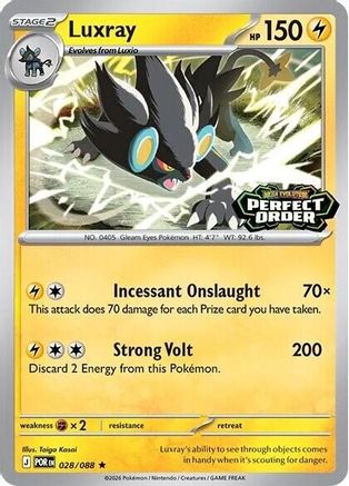 Luxray (Perfect Order Stamped) (28/null) - Miscellaneous Cards & Products Holofoil - Rare