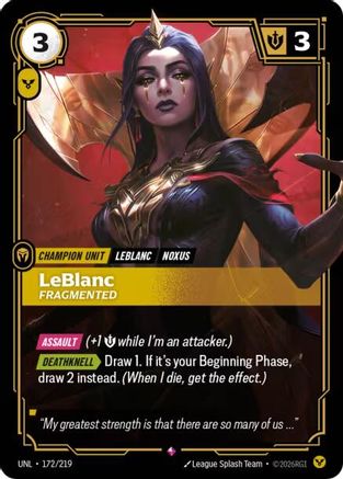 (172/219) LeBlanc - Fragmented - Unleashed Foil