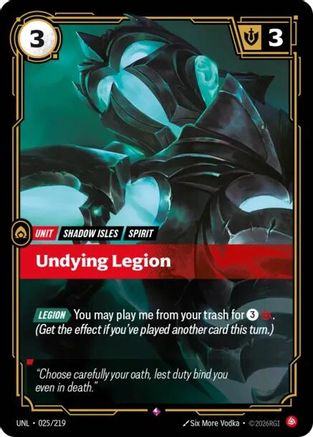 (025/219) Undying Legion - Unleashed Foil