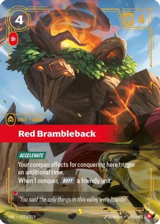 (029a/219) Red Brambleback (Alternate Art) - Unleashed Foil