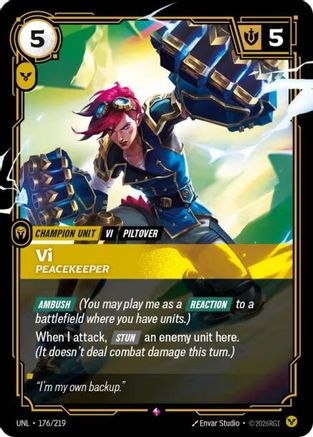 (176/219) Vi - Peacekeeper - Unleashed Foil