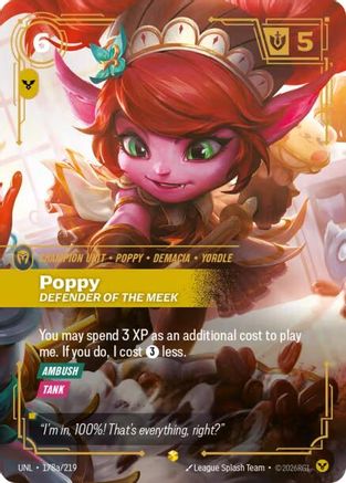 (178a/219) Poppy - Defender of the Meek (Alternate Art) - Unleashed Foil