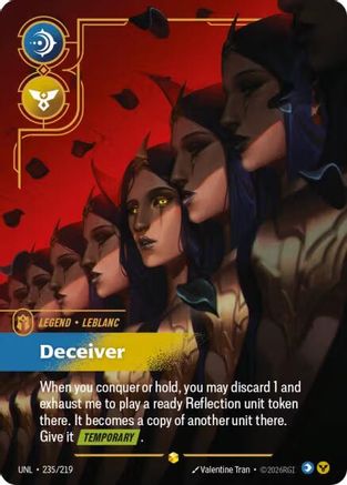 (235/219) LeBlanc - Deceiver (Overnumbered) - Unleashed Foil