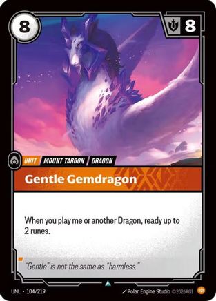 (104/219) Gentle Gemdragon - Unleashed Foil