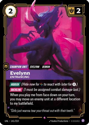 (141/219) Evelynn - Entrancing - Unleashed Foil