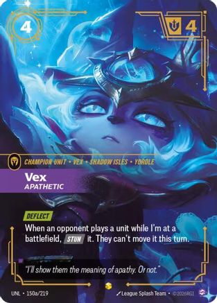 (150a/219) Vex - Apathetic (Alternate Art) - Unleashed Foil