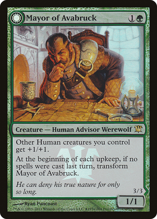 Mayor of Avabruck // Howlpack Alpha (PISD-193★) - Innistrad Promos: (Double Faced Transform) Foil