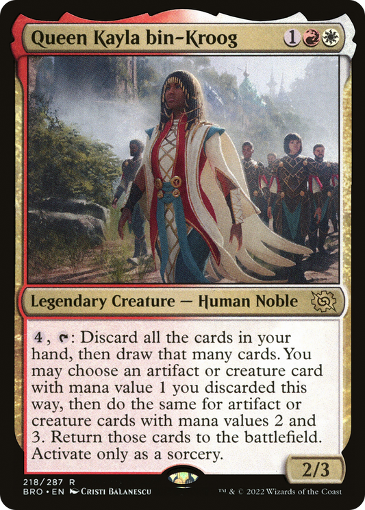 Queen Kayla bin-Kroog (BRO-218) - The Brothers' War Foil