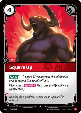 (017/219) Square Up - Unleashed Foil