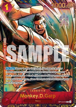 (OP13-016) Monkey.D.Garp (Treasure Cup March 2026) - One Piece Promotion Cards Foil
