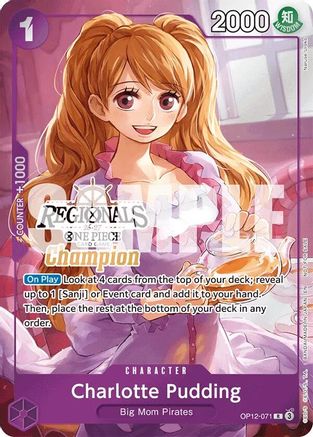 (OP12-071) Charlotte Pudding (Regionals Champion Card Set 26-27) - One Piece Promotion Cards Foil