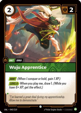 (040/219) Wuju Apprentice - Unleashed Foil