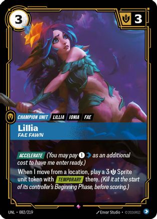 (082/219) Lillia - Fae Fawn - Unleashed Foil