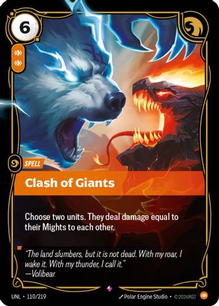 (110/219) Clash of Giants - Unleashed Foil
