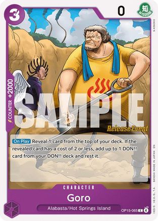 (OP15-065) Goro - Adventure on Kami's Island Release Event Cards - Normal