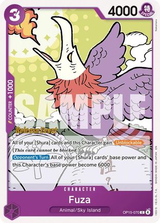 (OP15-070) Fuza - Adventure on Kami's Island Release Event Cards - Normal
